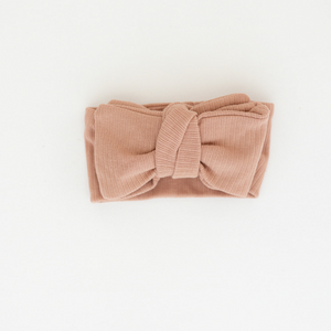Ingrid - Dusty Rose Wide Ribbed Topknot