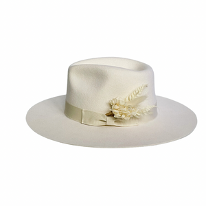 Ivory Floral Rancher - White