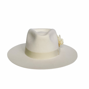 Ivory Floral Rancher - White